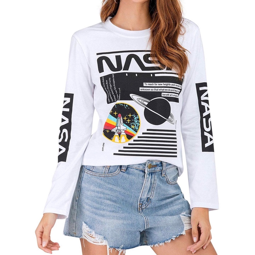 Long Sleeve Crew Neck NASA Sweatshirt - Picture 4 of 7
